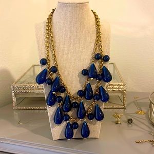 J Crew royal blue gorgeous necklace